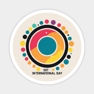 International Dot Day Retro Design Magnet